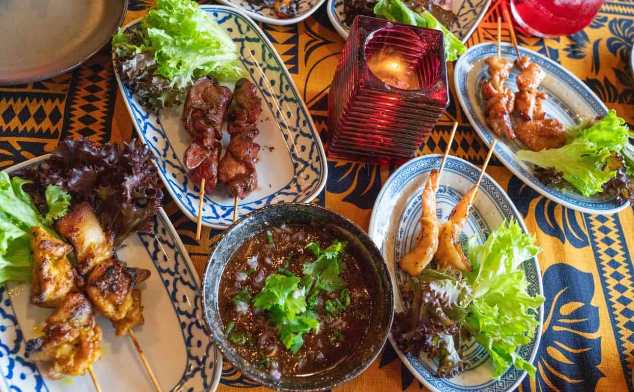 Enjoy Thai, Vegetarian options, Restaurant, Wheelchair accessible, Free Wifi, Street Parking, Private Dining, $$$, Families, Groups, Kids, Business Meetings and Special Occasion cuisine at The Jungle BBQ Bar in Parnell, Auckland