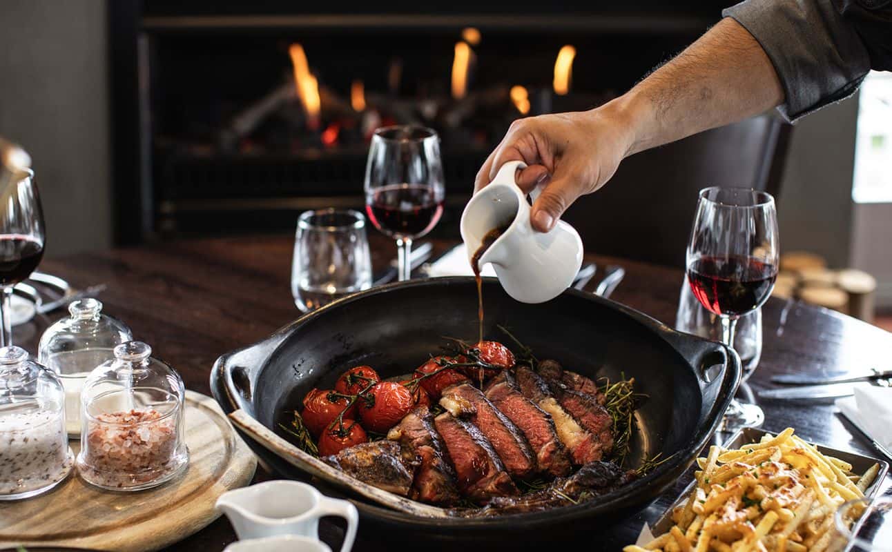 Enjoy New Zealand, Seafood, Vegan options, Vegetarian options, Gluten Free options, Dairy free options, Restaurant, Free wifi, Highchairs available, Indoor & outdoor seating, Table service, Waterfront, Wheelchair accessible, $$$$ and Groups cuisine at Bistro Lago in Taupo Central, Taupo