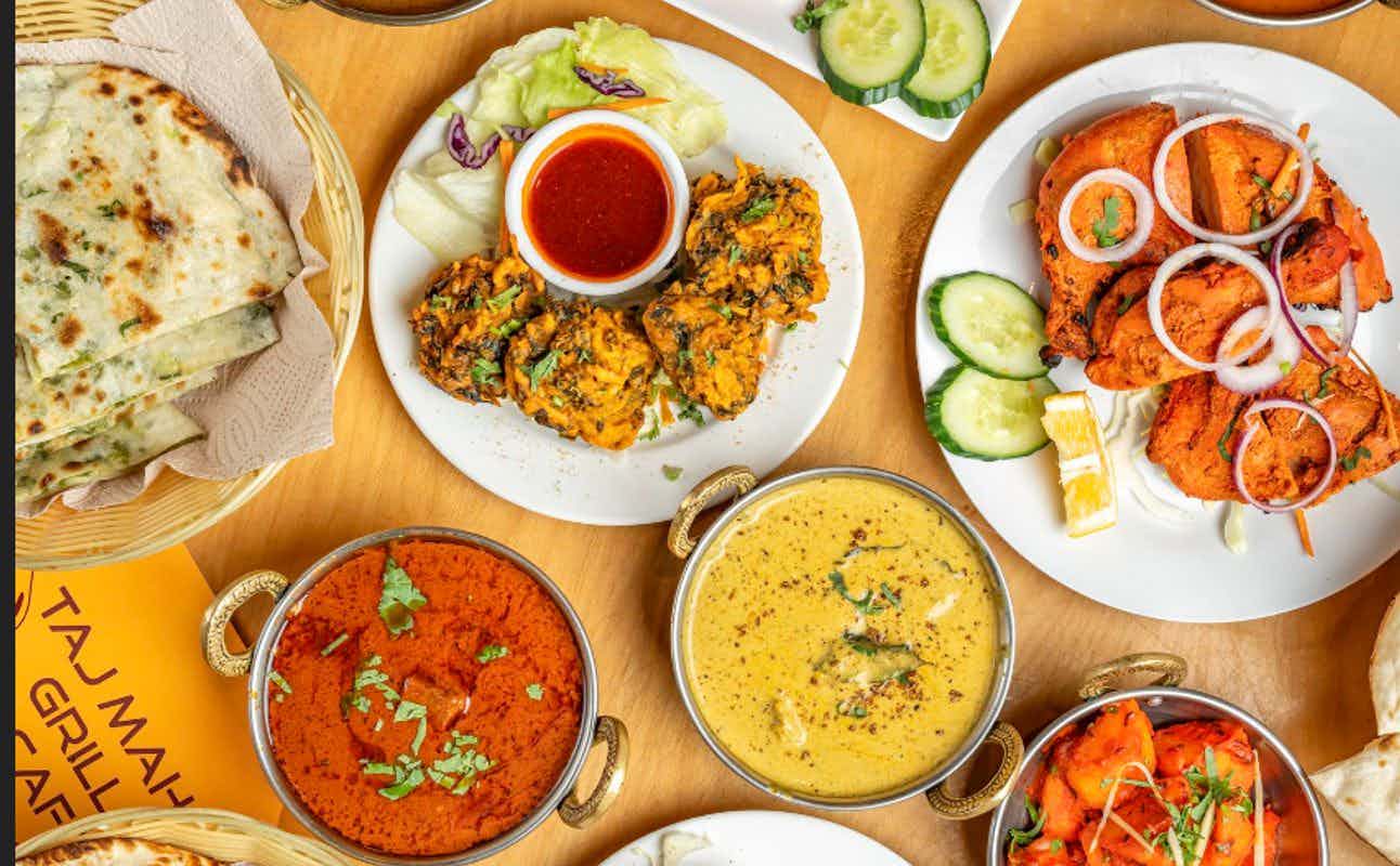 Enjoy Indian, Halal, Asian, Halal, Vegetarian options, Vegan Options, Gluten Free Options, Late night and $$$ cuisine at Taj Mahal Grill & Cafe in Courtnay Place, Wellington