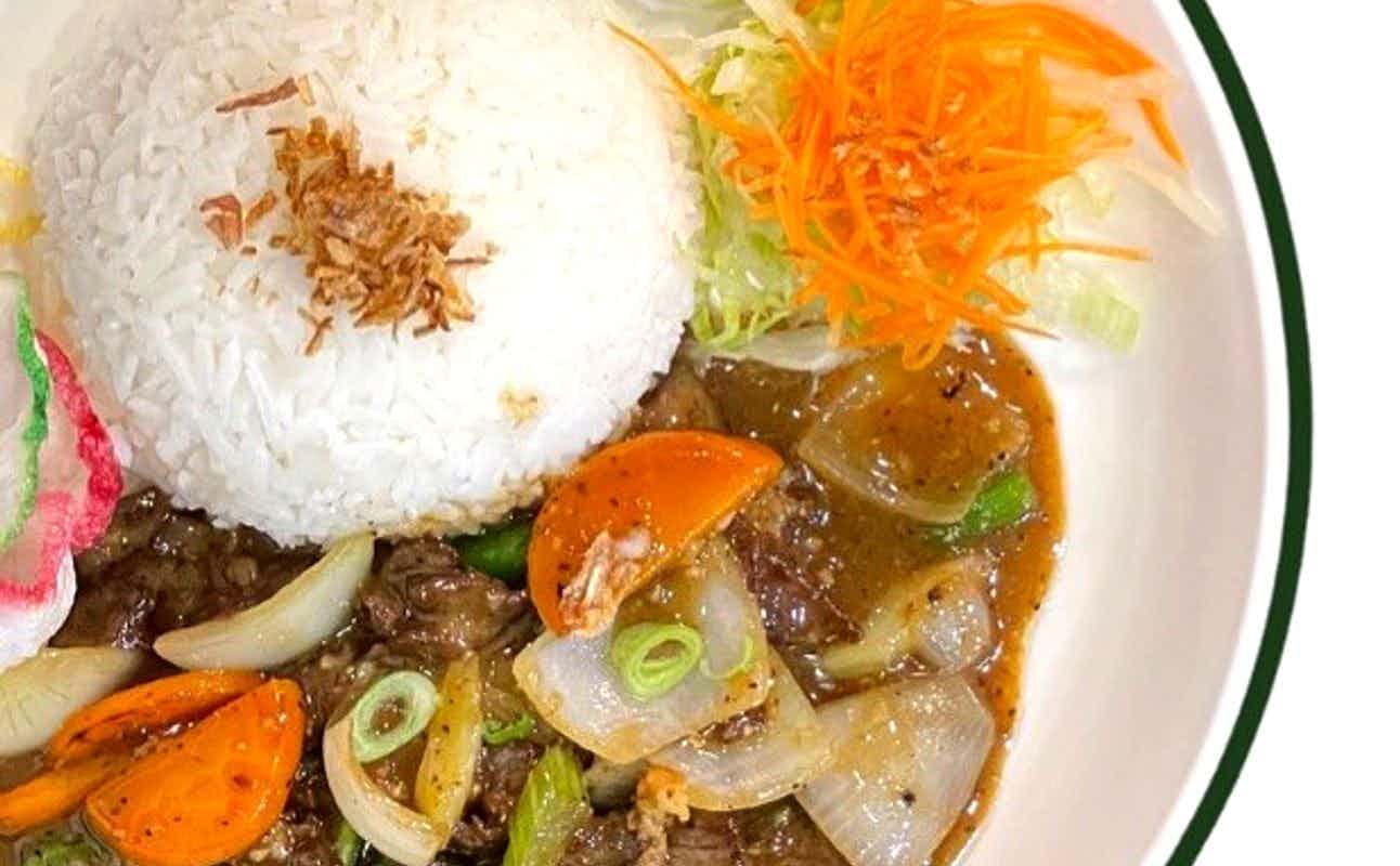 Enjoy Malaysian, Asian, Vegetarian options, Halal, Restaurant, Free Wifi, Highchairs available, Street Parking, Non-smoking, $$, Families and Groups cuisine at Songket Malaysian Cafe in Northcote, Auckland