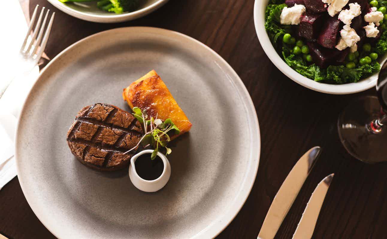 Enjoy New Zealand, Steakhouse, Gluten Free Options, Vegetarian options, Hotel Restaurant, Child-Friendly, Table service, $$$$, Business Meetings, Local Cuisine and Families cuisine at Elements Restaurant and Bar in Queenstown CBD, Queenstown