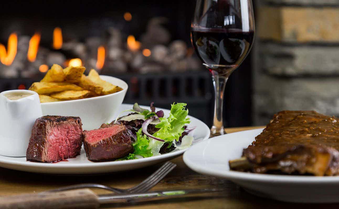 Enjoy New Zealand and Steakhouse cuisine at Brazz Steakhouse & Bar in Queenstown