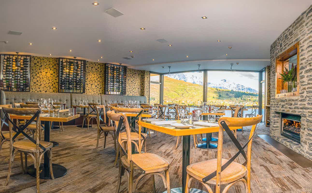 Enjoy Fine Dining, New Zealand, Gluten Free Options, Vegetarian options, Hotel Restaurant, Free onsite parking, Wheelchair accessible, Table service, Free Wifi, $$$$, Date night, Special Occasion, Local Cuisine and Views cuisine at True South Dining Room in Queenstown CBD, Queenstown