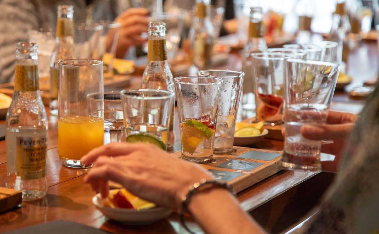 Enjoy Pub Food, Bars & pubs, Indoor & outdoor seating, $$$$, Groups and R18 - Must be 18+ to enter premises. Valid photo identification to be shown upon request. cuisine at The Cargo Collective - Gin Workshop in Arthurs Point, Queenstown