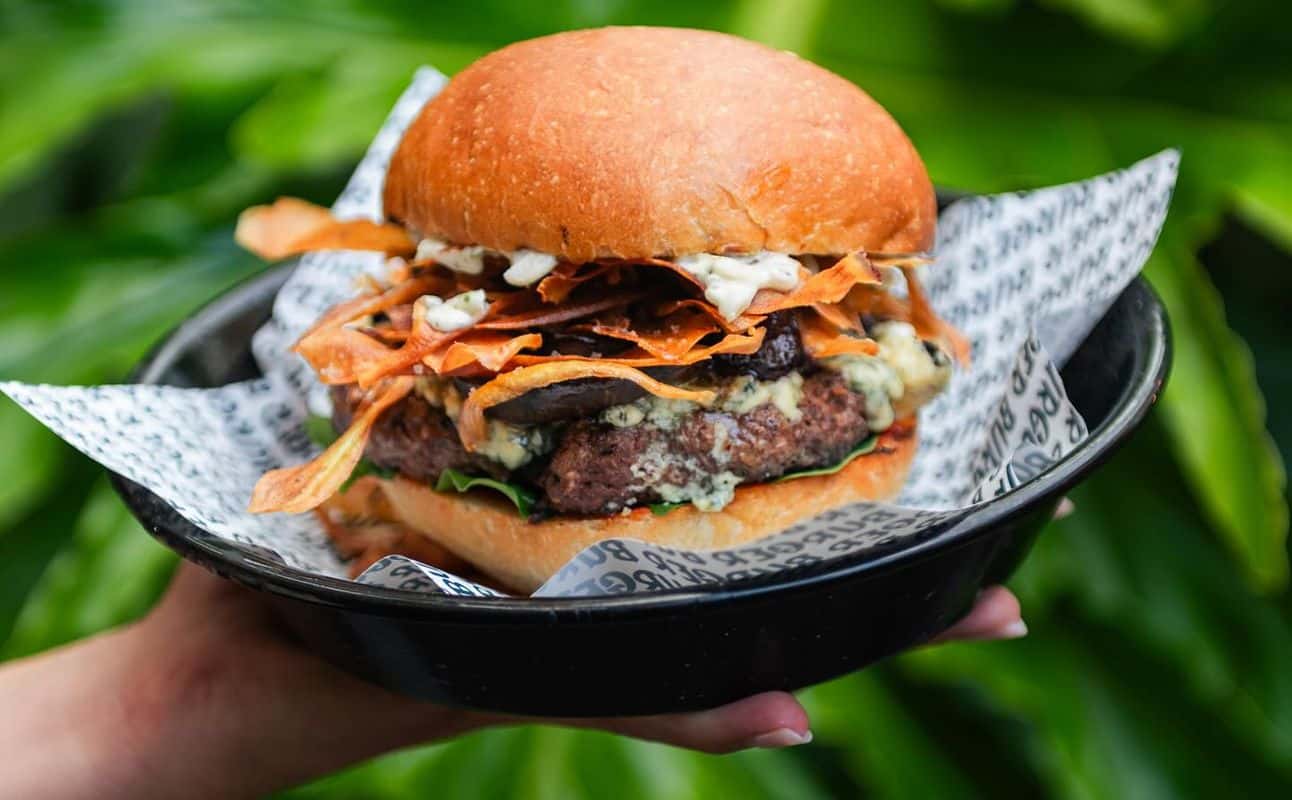 Enjoy Burgers, Vegan options, Vegetarian options, Restaurant, Highchairs available, Street parking, Wheelchair accessible, Table service, $$, Families, Groups and Views cuisine at Burger Burger Hamilton in Hamilton East, Waikato