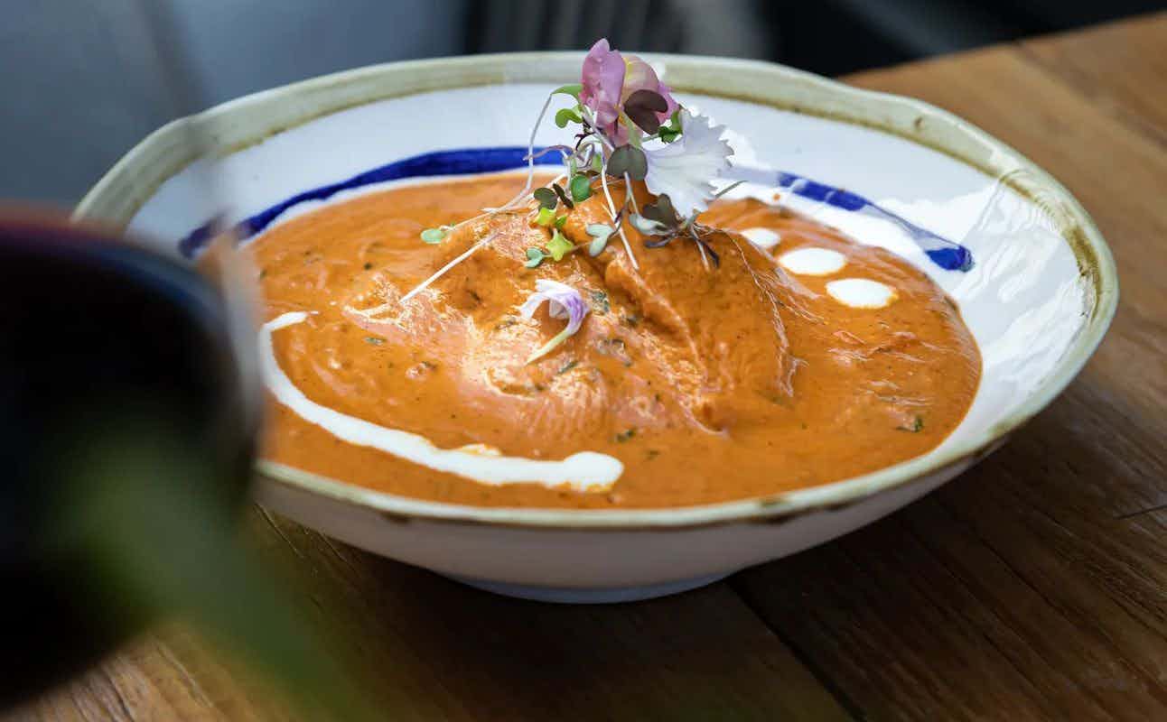 Enjoy Indian, Vegetarian, Vegan Options, Vegetarian options, Restaurant, Table service, Indoor & Outdoor Seating, $$$ and Families cuisine at 3 Nutmegs Indian Eatery and Bar in Parnell, Auckland