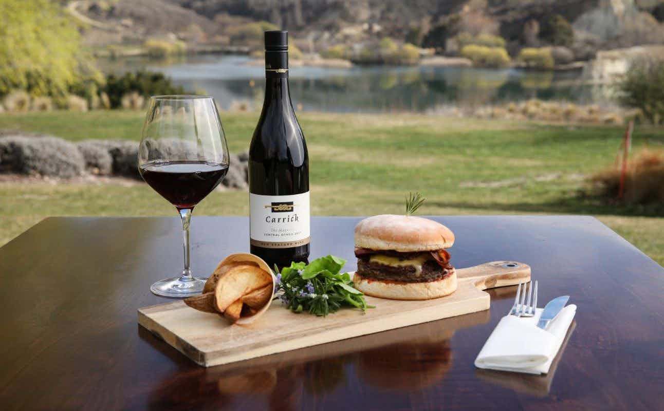 Enjoy New Zealand cuisine at Carrick Winery Restaurant in Bannockburn, Otago