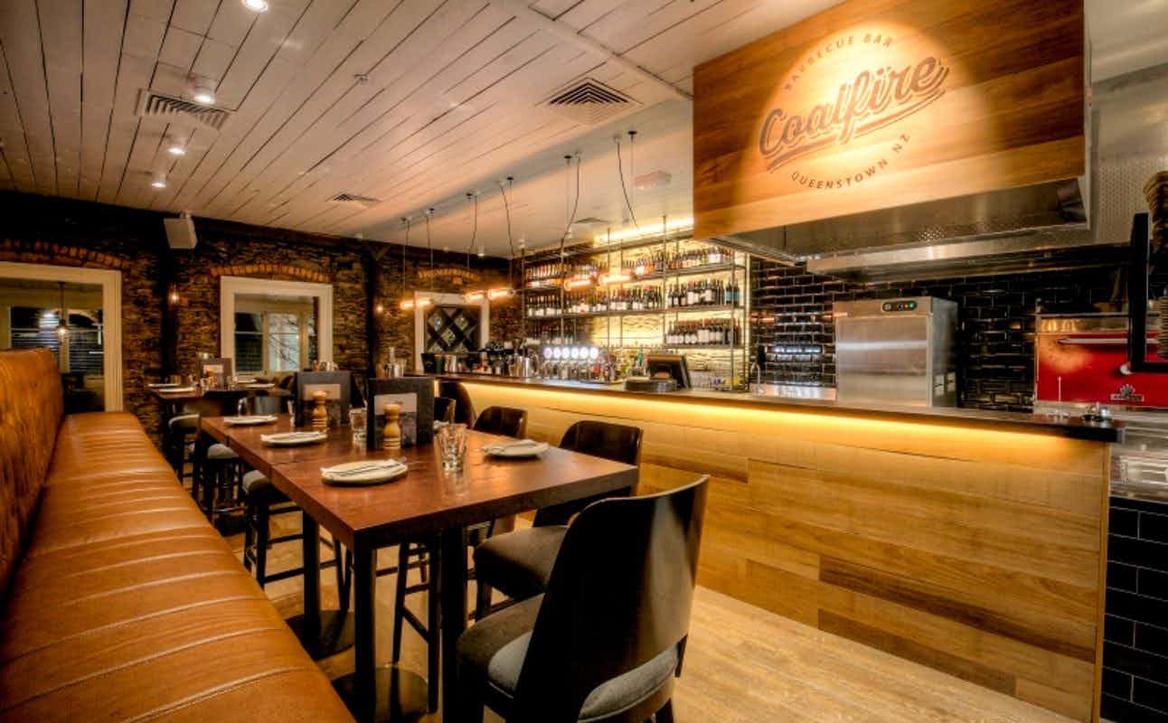 Enjoy American and Steakhouse cuisine at Coalfire Bar and Restaurant in Queenstown CBD, Queenstown