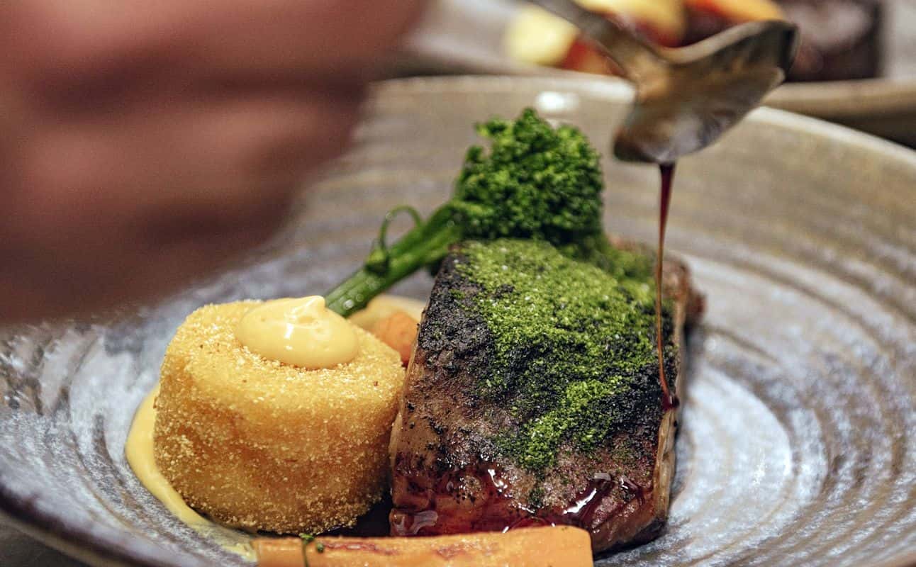 Enjoy European, Gluten Free options, Dairy free options, Vegan options, Vegetarian options, Hotel restaurant, Table service, Free onsite parking, $$$, Groups, Date night and Hidden gems cuisine at Two Doors Down in Invercargill, Southland