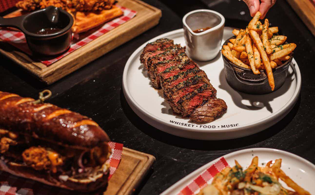 Enjoy American, Steakhouse and Grill & Barbeque cuisine at Boo's in Christchurch Central, Christchurch