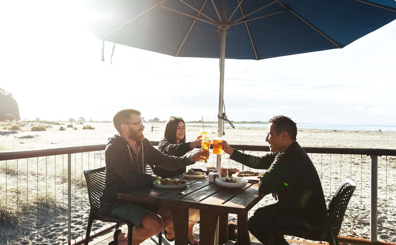 Enjoy New Zealand, Gluten Free Options, Vegan Options, Vegetarian options, Restaurant, Indoor & Outdoor Seating, Highchairs available, Wheelchair accessible, Table service, $$$, Groups, Families, Views and Kids cuisine at Beach Bar Sumner in Sumner, Christchurch