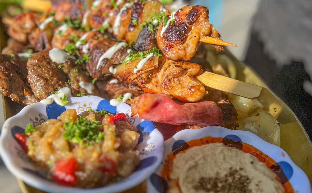 Enjoy Mediterranean, Brunch, Vegetarian options, Vegan options, Restaurant, Indoor & outdoor seating, Wheelchair accessible, Highchairs available, Street parking, Free wifi, $$ and Groups cuisine at Grill & Green Mediterranean Restaurant in Papamoa, Bay Of Plenty