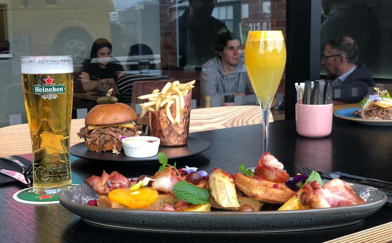Enjoy Burgers, Small Plates, Cafe, Dairy Free Options, Gluten Free Options, Vegan Options, Vegetarian options, Cafe, Indoor & Outdoor Seating, Table service, $$$ and Groups cuisine at Eat Drink Laugh in Ponsonby, Auckland