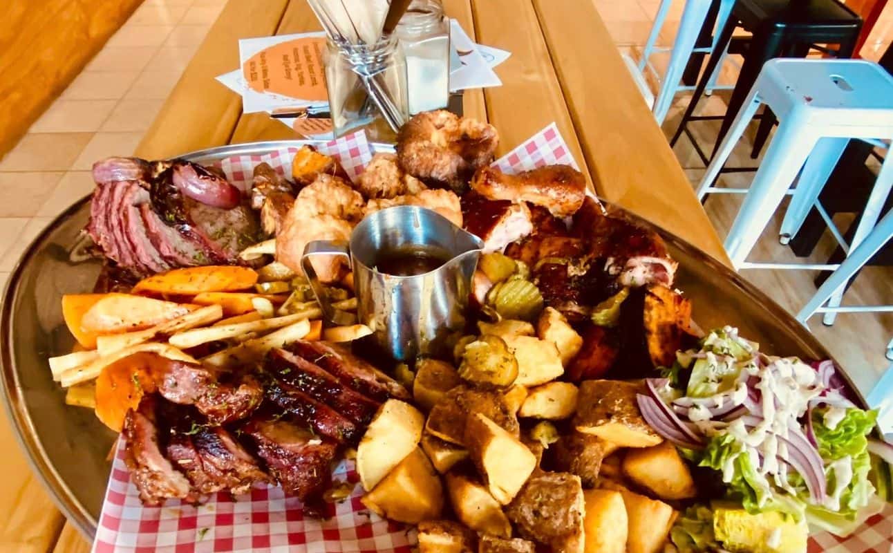 Enjoy BBQ, Grill & barbeque, American, Dairy free options, Gluten Free options, Halal, Restaurant, Bars & pubs, Gastropub, Sports bar, Wheelchair accessible, Table service, Non-smoking, Dog friendly, Child friendly, Beer garden, Free onsite parking, Highchairs available, Street parking, Indoor & outdoor seating, $$, Live music, Groups, Craft beer, Families, Kids and Bar scene cuisine at What-A-BBQ Smokehouse in New Lynn, Auckland