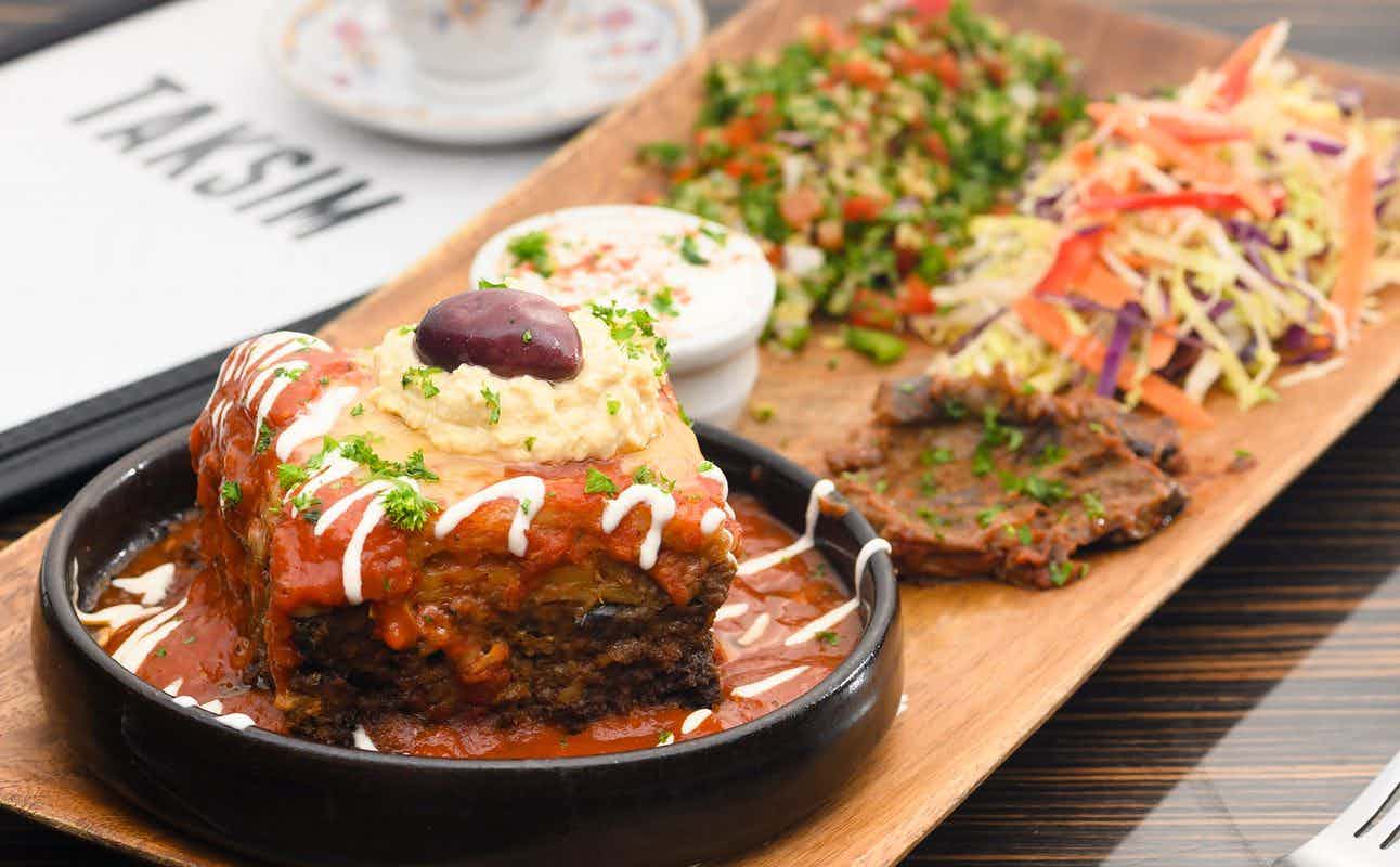 Enjoy Grill & Barbeque, Mediterranean and Turkish cuisine at Taksim Turkish Kitchen and Bar in Mairangi Bay, Auckland